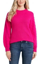 CeCe Puff Sleeve Bobble Ribbed Sweater   Nordstrom at Nordstrom